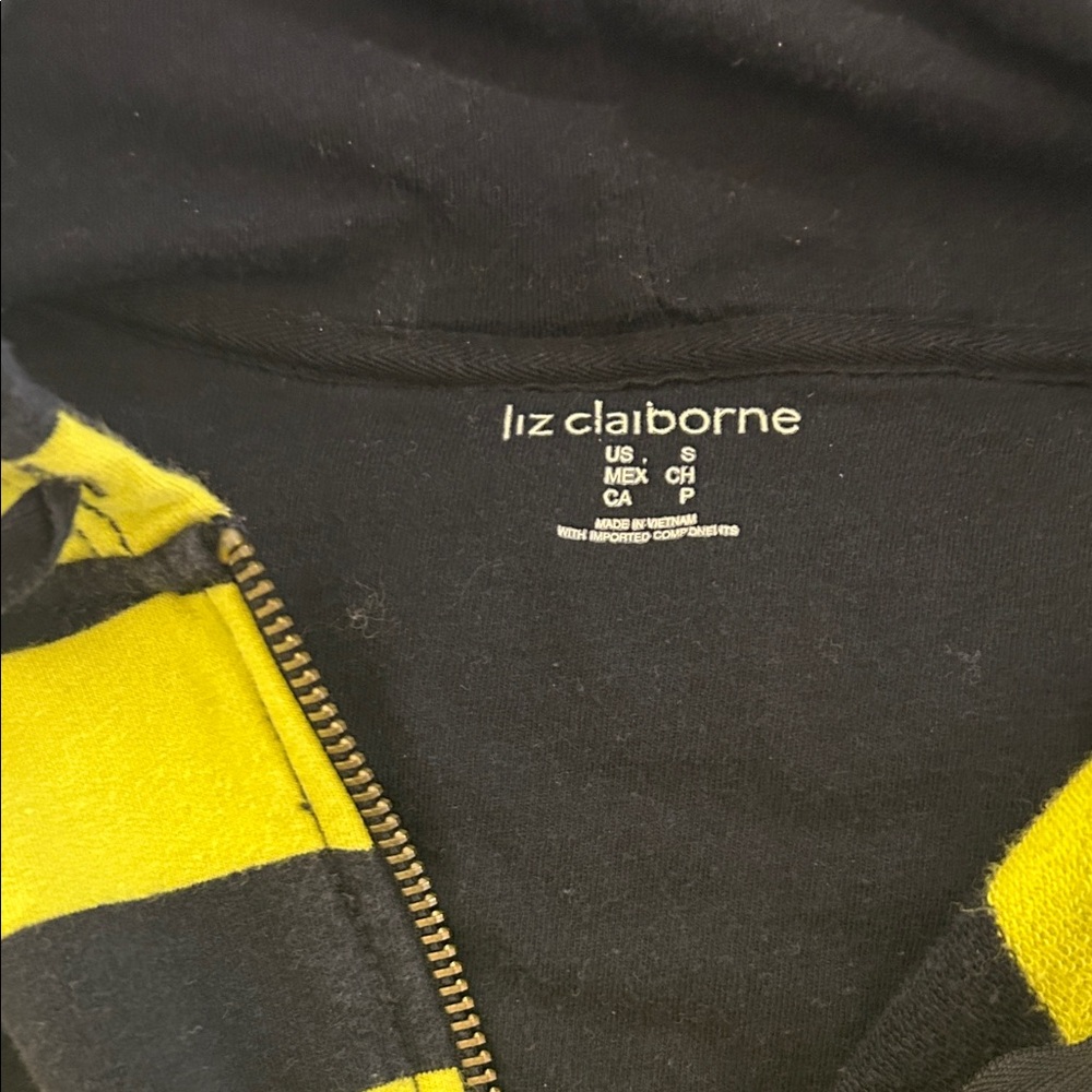 Liz Claiborne Vibrant Striped Hoodie - Picture 2 of 4